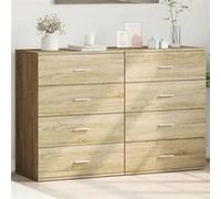 vidaXL Buffets (2 pièces) Chêne Sonoma – Bois d'ingénierie 60x39x80 cm – Marron