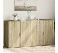vidaXL Buffet 2 pièces - chêne sonoma - 79x38x80 cm - bois d'ingénierie - Marron - 3276604