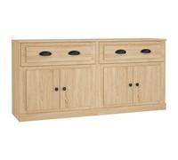vidaXL Buffets 2 pcs chêne sonoma bois d'ingénierie Marron