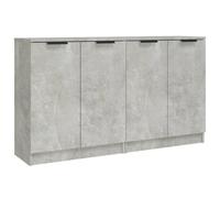 vidaXL Buffets 2 pcs Gris béton 60x30x70 cm Bois d'ingénierie