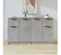 vidaXL Buffets 2 pcs Gris béton 60x30x70 cm Bois d'ingénierie 3115815