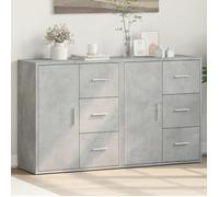 vidaXL Buffets 2 pcs gris béton 60x31x70 cm bois d'ingénierie 3276556