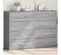 vidaXL Buffets 2 pcs Sonoma gris 60x31x84 cm bois d'ingénierie