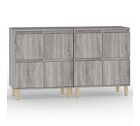 vidaXL Buffets 2 pcs sonoma gris 60x35x70 cm bois d'ingénierie