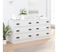 vidaXL Buffets 2 pièces - Blanc