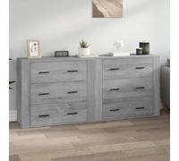 vidaXL Buffets 2 pièces - Sonoma gris