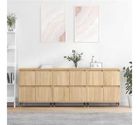 vidaXL Buffets 3 pcs Chêne sonoma Bois d'ingénierie Marron