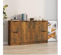 vidaXL Buffets 3 pièces 3115849 – Chêne fumé, Bois d'ingénierie, Marron