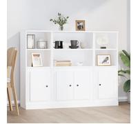 vidaXL Buffet 3 pièces en bois d'ingénierie blanc