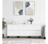 vidaXL Buffets 3 pcs Blanc Bois d'ingénierie