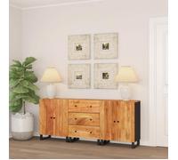 Vidaxl Buffets 3 Pcs Bois D'acacia Solide (345227x2+345230) Marron