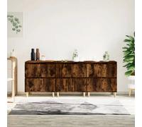 vidaXL Buffets 3 pcs Chêne Fumé