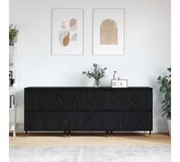vidaXL Buffets 3 pcs Chêne noir 180 x 35 x 70 cm Bois d'ingénierie