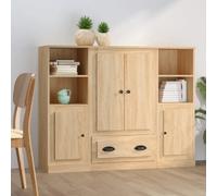vidaXL buffets 3 pcs chêne sonoma