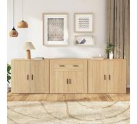 vidaXL Buffets 3 pcs Chêne sonoma