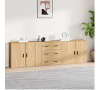 vidaXL Buffets 3 pcs Chêne sonoma Bois d'ingénierie 3185402