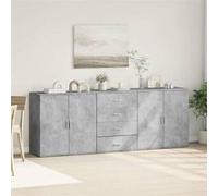 vidaXL Buffets 3276612 3 pcs bois d'ingénierie gris béton