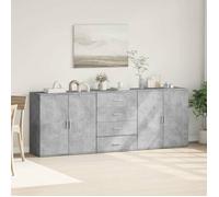 vidaXL Buffets 3276612 3 pcs bois d'ingénierie gris béton