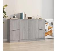 VIDAXL Buffets 3 pcs - Sonoma gris