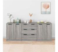 vidaXL Buffets 3 pièces 3115786 Sonoma gris – bois d'ingénierie