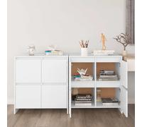 vidaXL Buffets blancs 2 pièces