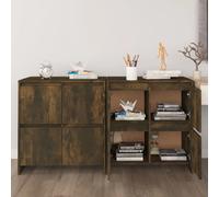 vidaXL Buffets Chêne fumé - Lot de 2