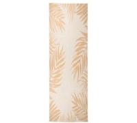 vidaXL Buitenkleed met bladpatroon platgeweven 80x250 cm340856 Jaune G