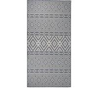 vidaXL Tapis d'extérieur à tissage plat Rayures bleues 100x200 cm