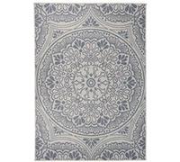 vidaXL Tapis à tissage plat d'extérieur Motif bleu 120x170 cm