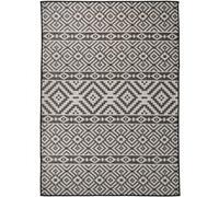 vidaXL – Tapis d'extérieur à tissage plat 120x170 cm – Rayures noires