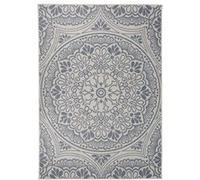 vidaXL Buitenkleed met patroon platgeweven 140x200 cm blauw340831 Bleu G
