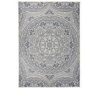 vidaXL Buitenkleed met patroon platgeweven 200x280 cm blauw340833 Bleu G