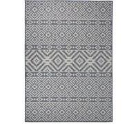 vidaXL Tapis à tissage plat d'extérieur Rayures bleues 200x280 cm