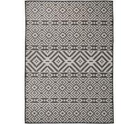 Vidaxl Tapis À Tissage Plat D'extérieur 200x280 Cm Rayures Noires