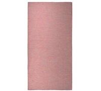 vidaXL Buitenkleed platgeweven 100x200 cm rood340822 Rouge G