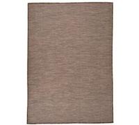 vidaXL Tapis à tissage plat – Marron