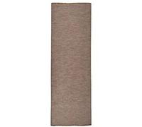 vidaXL Buitenkleed platgeweven 80x250 cm bruin340786 Brun G