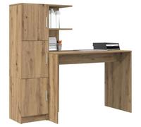 vidaXL Bureau 2 pcs Chêne Artisanal, Bureau Moderne, Table Ergonomique pour chez soi, Meuble stylé pour Travailler, Espace Durable pour la productivité