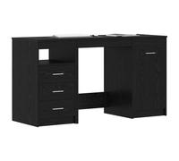 vidaXL Bureau 2 pièces Chêne Noir 140 x 50 x 76 cm Bois d'ingénierie