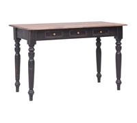 vidaXL Bureau 3 tiroirs Acajou massif 117x57x75 cm