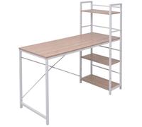 vidaXL Bureau avec bibliothèque à 4 niveaux couleur chêne