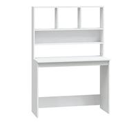 vidaXL Bureau avec étagères Blanc 102x45x148 cm Bois d'ingénierie