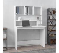 vidaXL Bureau avec étagères Blanc 102 x 45 x 148 cm Bois d'ingénierie 823000