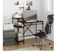 vidaXL Bureau avec étagères chêne 105x50x90 cmbois d'ingénierie et fer 826716