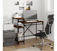 Vidaxl Bureau Avec Étagères Chêne 105x50x90 Cmbois D'ingénierie Et Fer Multicolore