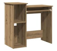 vidaXL Bureau avec étagères 860453 – Bois d'ingénierie, chêne artisanal