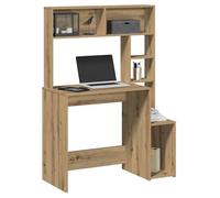 vidaXL Bureau avec étagères chêne artisanal Bois d'ingénierie 860444