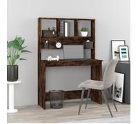 vidaXL Bureau avec étagères Chêne fumé 102x45x148 cm Bois d'ingénierie