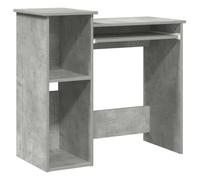 vidaXL Bureau avec étagères Gris béton 84x40x78 cm Bois d'ingénierie