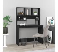 vidaXL Bureau debout avec étagères 102x45x148 cm Bois d'ingénierie Noir